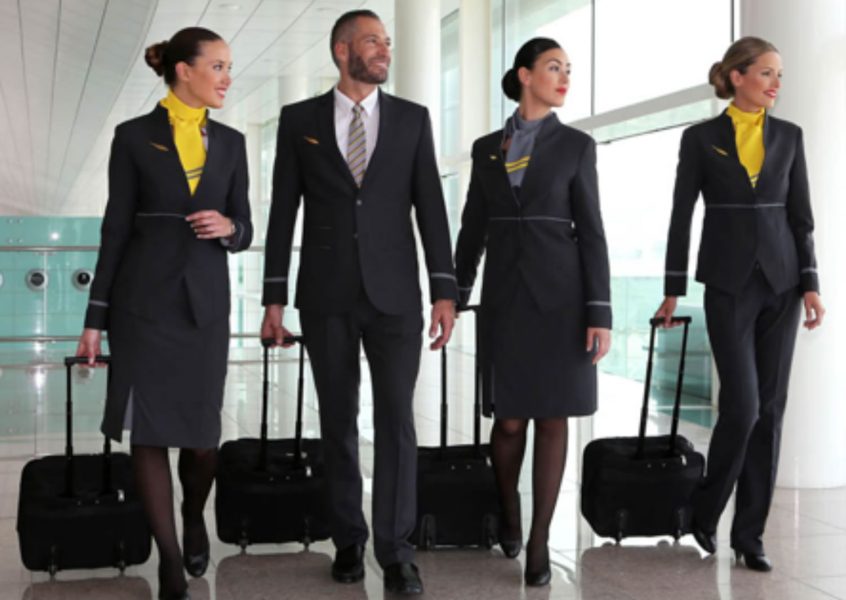 equipo aeropuerto uniformes